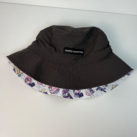 Sanrio Characters Gray Bucket Hat Adult Detachable Adjustable Strap Pocket - Picture 6 of 12